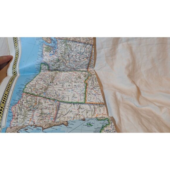 Vintage National Geographic Wall Map Growth of the United States 1987 - Picture 2 of 2